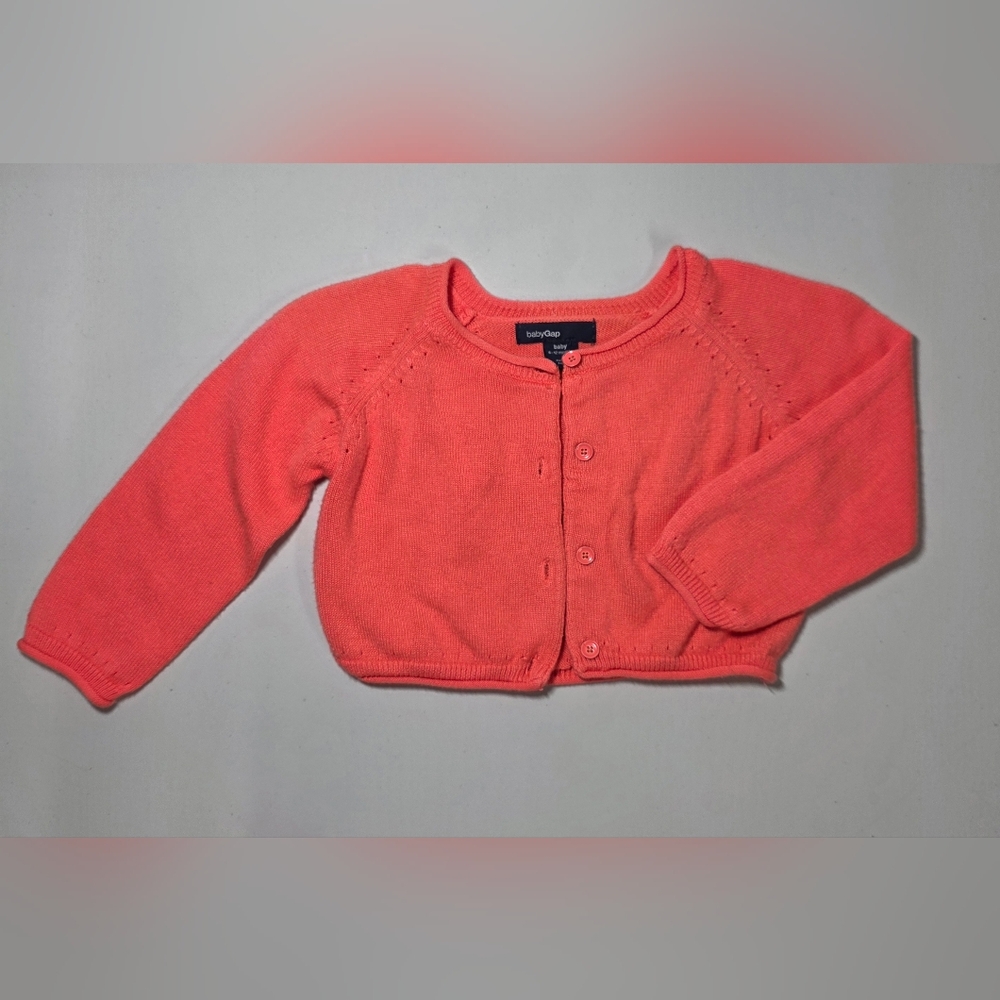 Infant/Toddler Coral Button-Up Cardigan